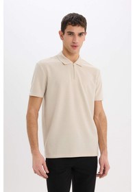 Resim DeFacto Regular Fit Polo Yaka Fermuarlı Kısa Kollu Tişört E4233AX25SMBG737 