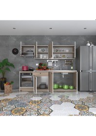 Resim Kenzlife Hazır Mutfak Seti Nayakan Crd 240 Cm Genişlik Üst Tezgahsız Ankastre Fırın Modüllü 