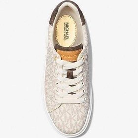 Resim Michael Kors Romey Two-tone Logo Platform Sneaker Krem 