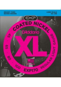 Resim D'addario Exp170 Coated Nickel Wound Bass. Light. 45-100. Long Sc 