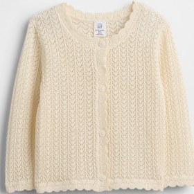 Resim Kırık Beyaz Crochet Hırka - Kırık Beyaz / 3-6M 