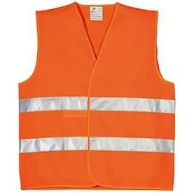 Resim KKDAVM İşçi Tipi Reflektörlü Turuncu İkaz Yeleği 