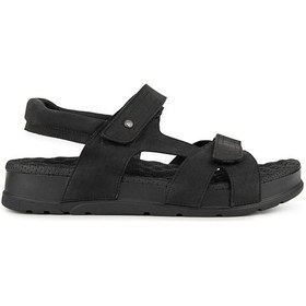 Resim Muya Sagrado Anatomik Memory Foam Topuk Dik. Masaj Taban Erkek Terlik Siyah Siyah 