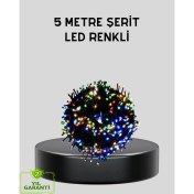 Resim 5 Metre 50’li LED Işık – Siyah Kablolu, Çok Fonksiyonlu, Iç ve Dış Mekan Kullanımı 