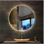 Resim DNR Mirror 70 Cm Dokunmatik Tuşlu Günışığı Ledli Yuvarlak Banyo Aynası 