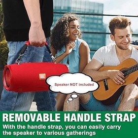 Resim Desing Wish Çıkarılabilir hoparlör sap bandı, JBL Xtreme/Xtreme 2/Xtreme 3/W-King X10/Zealot S67 ile uyumlu, taşınabilir, kablosuz Bluetooth hoparlör, dış mekan seyahat hoparlörü (kırmızı) 