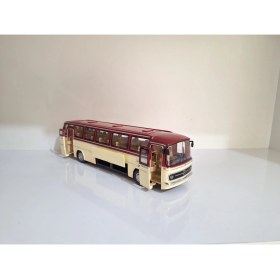 Resim Aksoy Toys 1:24 Ölçek Mercedes-Benz Travego Oyuncak Otobüs Işıklı ve Sesli 25 cm Metal Otobüs Kırmızı 