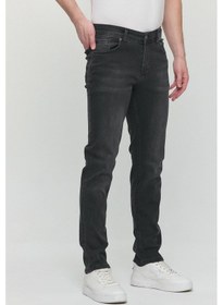 Resim Polo State Regular Fit Likralı Erkek Denim Kot Pantolon Füme Füme 