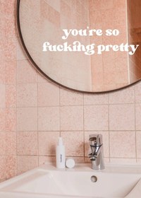 Resim habune You Are So Pretty Ayna Çıkartması Ayna özel yeni stickerı 