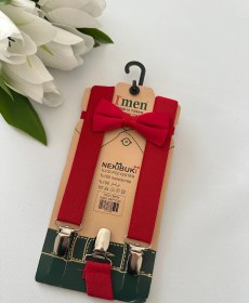 Resim Erkek Çocuk Kırmızı Papyon Askı Set 