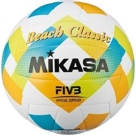 Resim Mikasa Sentetik Deri Plaj Voleybol Topu Bv543c-vxa-lg Sarı - Mavi 