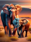 Resim Beyaz Elmas Boyama Yeni Gelenler Renkli Fil Diy Tam Kare Yuvarlak Matkap Taklidi Nakış Çapraz Dikiş Kitleri Kanvas Tablo 56918855 