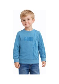 Resim Baglan Erkek Çocuk Önü Arkası Baskılı Sweatshirt Bgl-st05240 Yeşil 