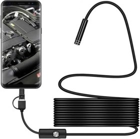 Resim Sb Shopping Endoskop 3 In 1 Yılan Kamera USB Micro USB Type-C 20 Metre Sert Kablo 