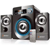 Resim Junglee 2+1 LED Işıklı Bluetooth Hoparlör USB ve Hafıza Kartı Girişli Fm Radyolu Uzaktan Kumandalı Speaker 