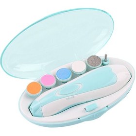 Resim Xindoker Bebekler İçin 6 Başlıklı Elektrikli Tırnak Törpüleme Seti - Pil Dahil Değil Mavi 