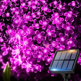 Resim Loyyz Pembe Kiraz Çiçeği Güneş Işıklı Dizisi - 100/50/20 LED, IPX4 Yüksek Kaliteli Dış Mekan Güneş Dekoru 8 Mod ile, Vintage Stil Noel, Düğünler, Sevgililer Günü, Anneler Günü ve Babalar Günü için, Güneş Dış Mekan Dekorasyonları, Bahçe Çit Patio, Düğün Dekorasyonu, Canlı Çiçek Tasarımı, Dayanıklı Plastik, Düğme Kontrol İşlemi Cadılar Bayramı Dekorasyonları, Noel Dekorasyonları 