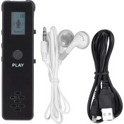 Resim Dijital Ses Kaydedici Gürültü Azaltma Stereo Ekran Ses Kayıt Cihazı Mp3 Oynatıcılısiyah (Yurt Dışından) 