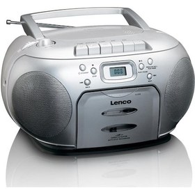 Resim Lenco Scd-420 Sı - Taşınabilir Fm Radyo Cd Kaset Çalar Gümüş 