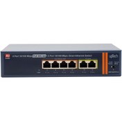 Resim upTech Sw104ffp-a 4 Port 10/100m Poe Switch + 2 Fast Uplink Ieee802.3af/at 75w 