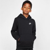 Resim Nike Sportswear Club Pullover Çocuk Siyah Sweatshirt 