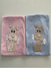 Resim CNGZSHOP Penye Bebek Battaniyesi Yazlık Köpek Figürlü 85x95 