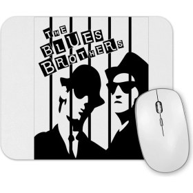 Resim Baskı Dükkanı The Blues Brothers Siyah Beyaz Mouse Pad 