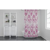 Resim Zethome Günce Banyo Duş Perdesi 2224 Çift Kanat 2X100x200 Pembe 