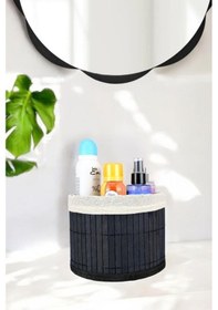 Resim Digithome Bambu Çok Amaçlı Saklama Kutusu Düzenleyici Küçük Boy Organizer Siyah 18 Cm - Cl-6008-5 C1-1-121 Siyah 