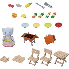 Resim Sylvanian Families Barbekü Piknik Fil Kız 5640 
