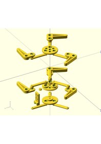 Resim Opencart Ekobots - Yel Değirmeni 3 Bıçak Dikey. Sadece Plastik Aparattır 