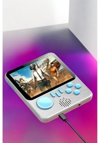 Resim El Atarisi 3.5 İnç Ekran Çift Konsol 666 Adet Retro Oyun Gamepad 