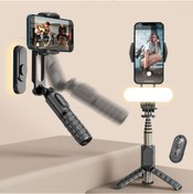 Resim Q9 Led Işıklı Telefon Tutucu Selfie Çekim Tripod 