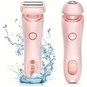 Resim Fochsia Pembe 2si 1 Arada Kadın Tüy Alma Makinesi Usb Şarj Bikini Bacak Yüz 