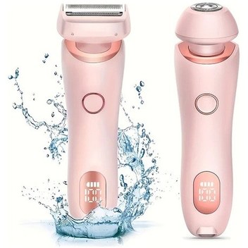 Fochsia Pembe 2si 1 Arada Kadın Tüy Alma Makinesi Usb Şarj Bikini Bacak Yüz