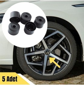 Resim Bijon Kapağı Şifresiz 5 Adet Siyah Vw Passat 2011-2015 1k0601173 