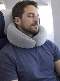 Resim Adjustable Memory Foam Travel Neck Pillow - Full Neck Support for Better Sleep - Pink Velcro 
