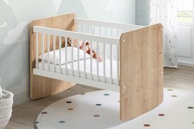 Resim Bw1011 - Pratik Sallanır Mini Bebek Beşik 50x90 Ahşap 