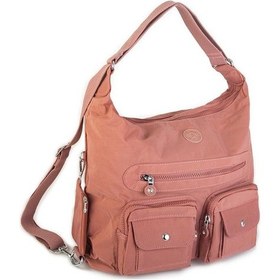 Resim Nas Bag Unisex Zararlı Kimyasal İçermeyen Su İtici Özelliğe Sahip Omuz Ve Sırt Çantası Dönüştürülebilir Tasarım Gül Kurusu Gülkurusu 