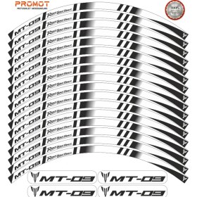 Resim Rebon Moto Design Motosiklet Jant Şeridi Yamaha mt 09 Uyumlu 2 
