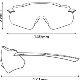 Resim Shimano EQUINOX Bisiklet Gözlüğü Mat Siyah Çerçeve Ridescape RD Lens 