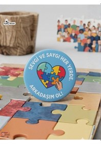 Resim Akran Zorbalığı Farkındalık Rozeti 15'li Set Okul Rozeti Çocuk Yaka Rozeti Çok Renkli 