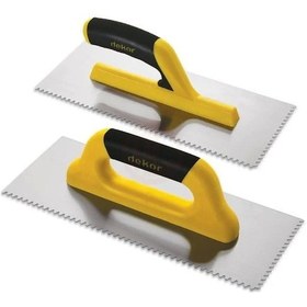 Resim Dekor Hassan Seramik Malası Açık Plastik Saplı Üçgen Dişli Paslanmaz Çelik 30 Cm 