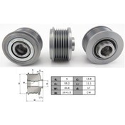 Resim Alternatör Kasnak Rulmanlı 6-kanal Dacıa-mercedes-nıssan -renault N11.4181 