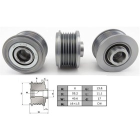 Resim Alternatör Kasnak Rulmanlı 6-kanal Dacıa-mercedes-nıssan -renault N11.4181 