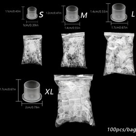 Resim Tabanlı Dövmeli Mürekkep Kapları, Sert Plastik Pigment Kapları, Dövme Malzemeleri, Poşet Başına 4 Farklı Boy Karışımı 