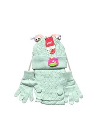 Resim Kitti 4-8 Yaş Kız Çocuk Atkı Bere Eldiven İçi Polarlı 3'lü Takım 24170-04 Mint 