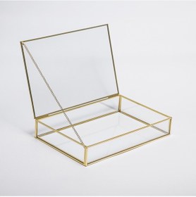 Resim Cam Kutu Pirinç & Gold 40x30x5cm 