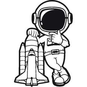 Resim Kumraldede Astronot Temalı (Oto-Motor-Laptop-Duvar-Dekor) 10 x 15 cm 