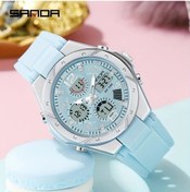 Resim Gaojunshop01 Sanda Spor Elektronik Saati Su Geçirmez Mavi Çift Ekran Kronometre Alarm Diğer 